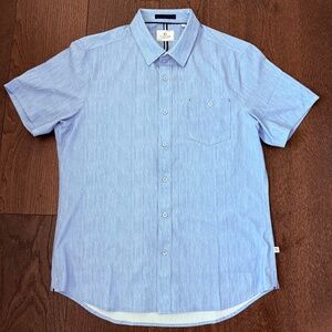 7 Diamonds “Pisco” 4-Way Stretch Woven Shirt - Men’s Medium - Light Blue